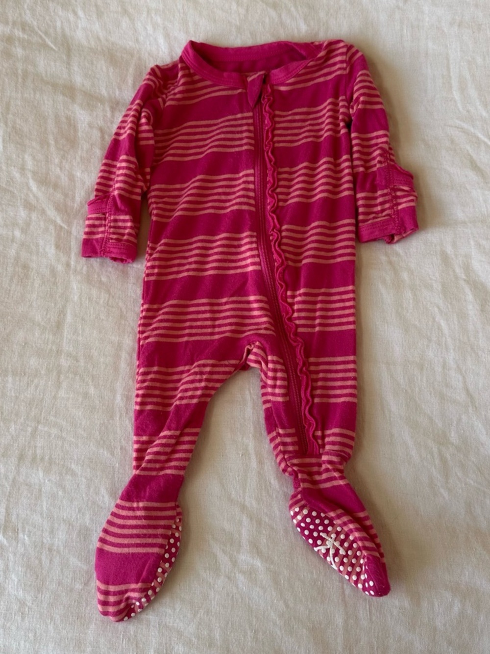 Kickee Pants Bamboo Zipper Footie Onesie NB